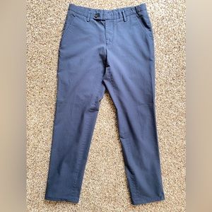 The Suit Company Pinstripe Dress Pants grey blue Size 27.5. Unisex